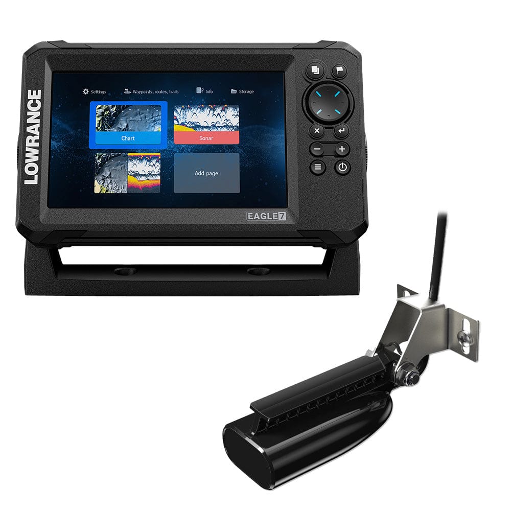 do lowrance fish finders come with transducers Eagle 7 SplitShot C-MAP Model:23 AIRD 2000 Daiwa Crossfire LT 3000-C The Lowrance HDS Live sport Z