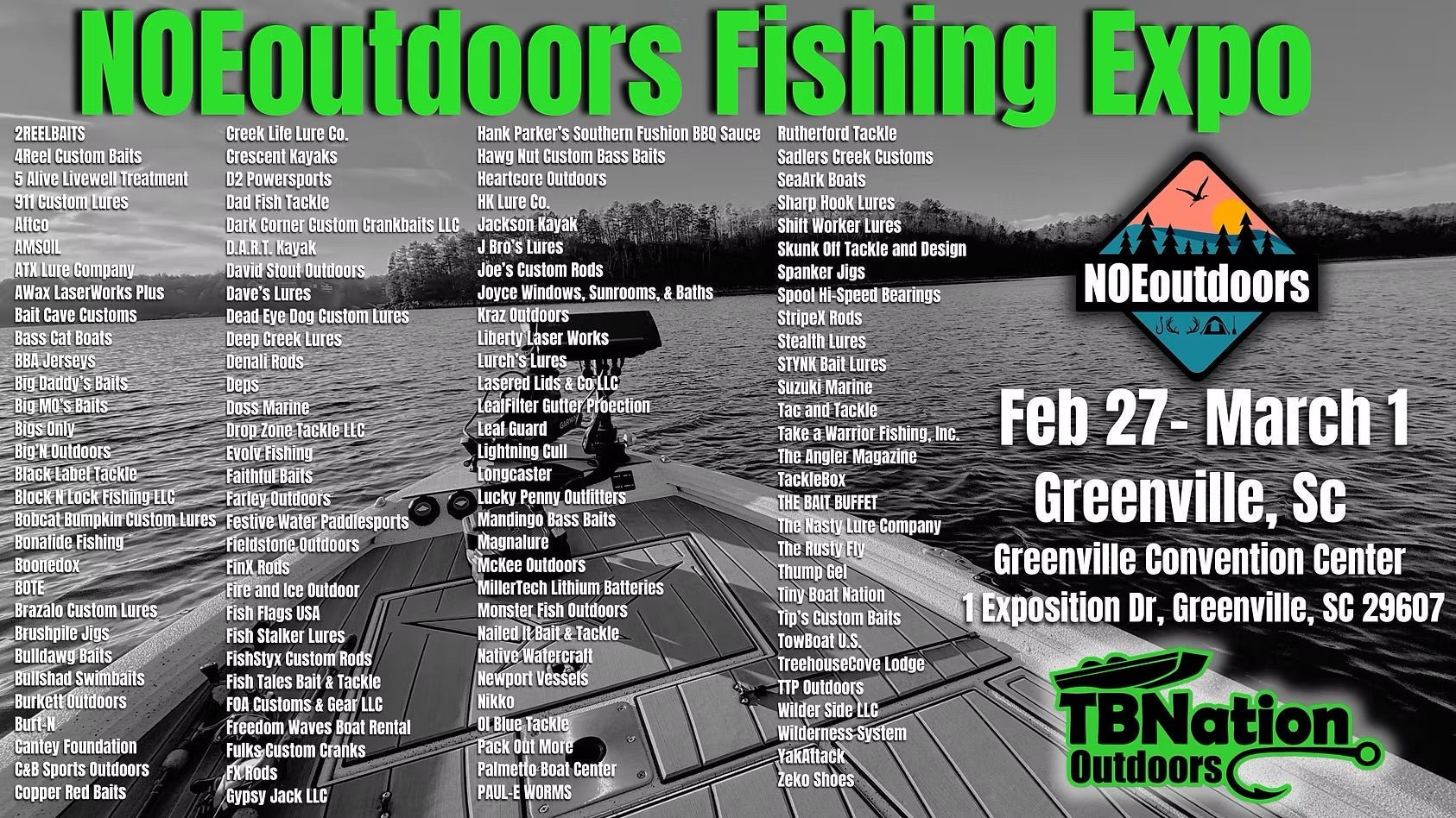 NOEoutdoors Greenville, SC 2026 Fishing Expo - Festive Water Paddlesports