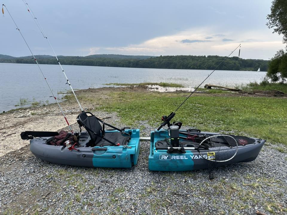 Reel Yak modular kayak split in two parts
