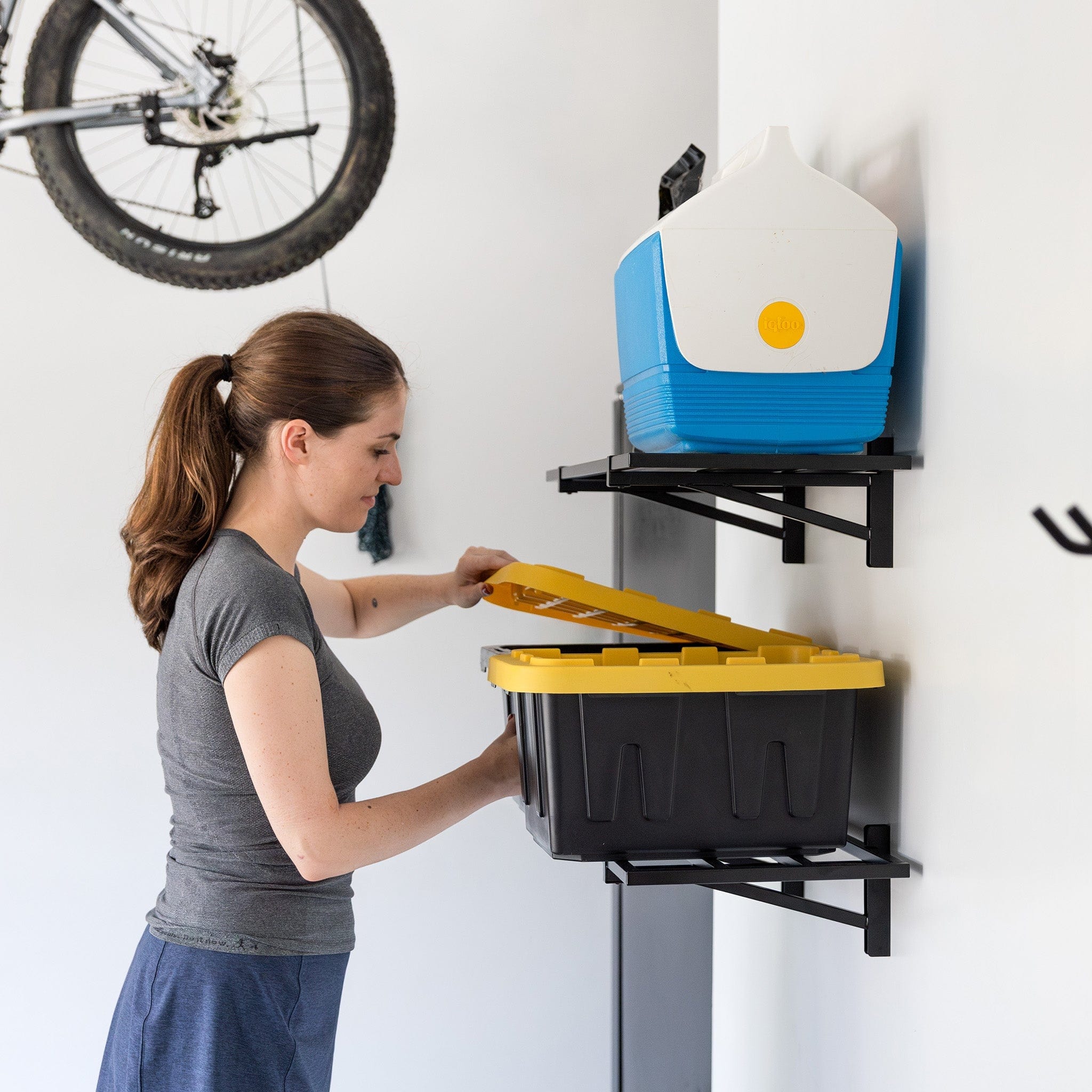 1' x 2' Bristol Garage Wall Mount Shelves | 2 Pack | Black, Wall Mounted, StoreYourBoard, , , at Festive Water Paddlesports