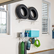 1' x 4' Bristol Garage Wall Mount Shelves | 2 Pack | White, Wall Mounted, StoreYourBoard, , , at Festive Water Paddlesports