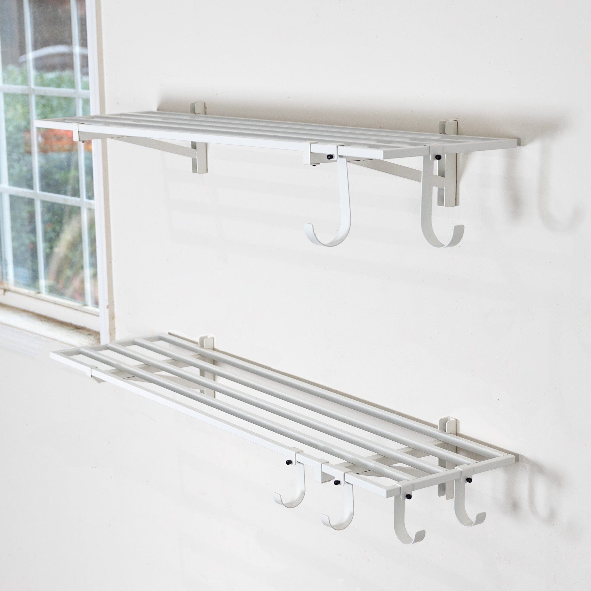 1' x 4' Bristol Garage Wall Mount Shelves | 2 Pack | White, Wall Mounted, StoreYourBoard, , , at Festive Water Paddlesports