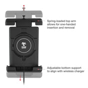 Ram Mount RAM Quick-Grip Pro XL w/Ball  Qi2 15W Wireless Charger [RAM-HOL-PD7B-W2MU]
