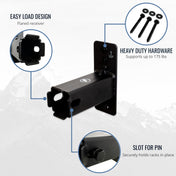 1.25" Haymarket Hitch Wall Mount | Holds Bike or Cargo Car Rack, Wall Mounted, StoreYourBoard, , , at Festive Water Paddlesports