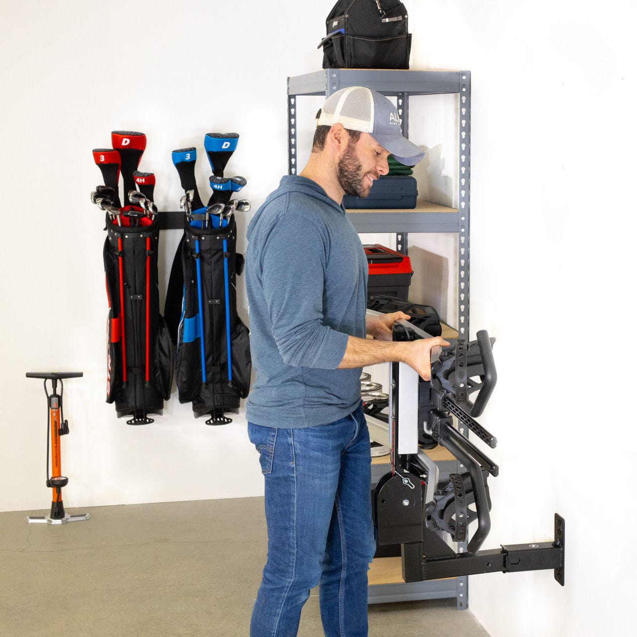 1.25" Haymarket Hitch Wall Mount | Holds Bike or Cargo Car Rack, Wall Mounted, StoreYourBoard, , , at Festive Water Paddlesports