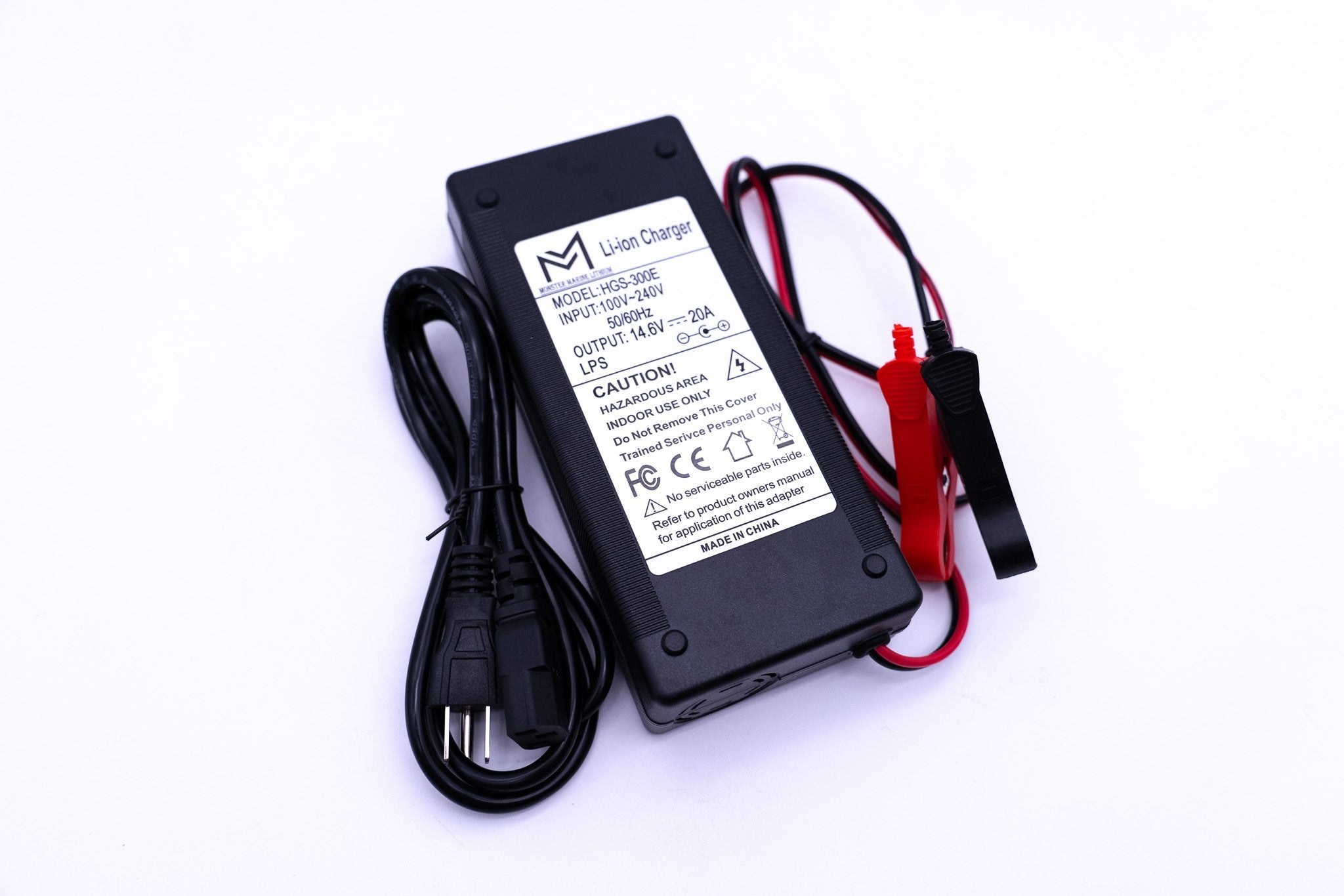 12v 20A Non Waterproof Charger, , Monster Marine Lithium, at Festive Water Paddlesports