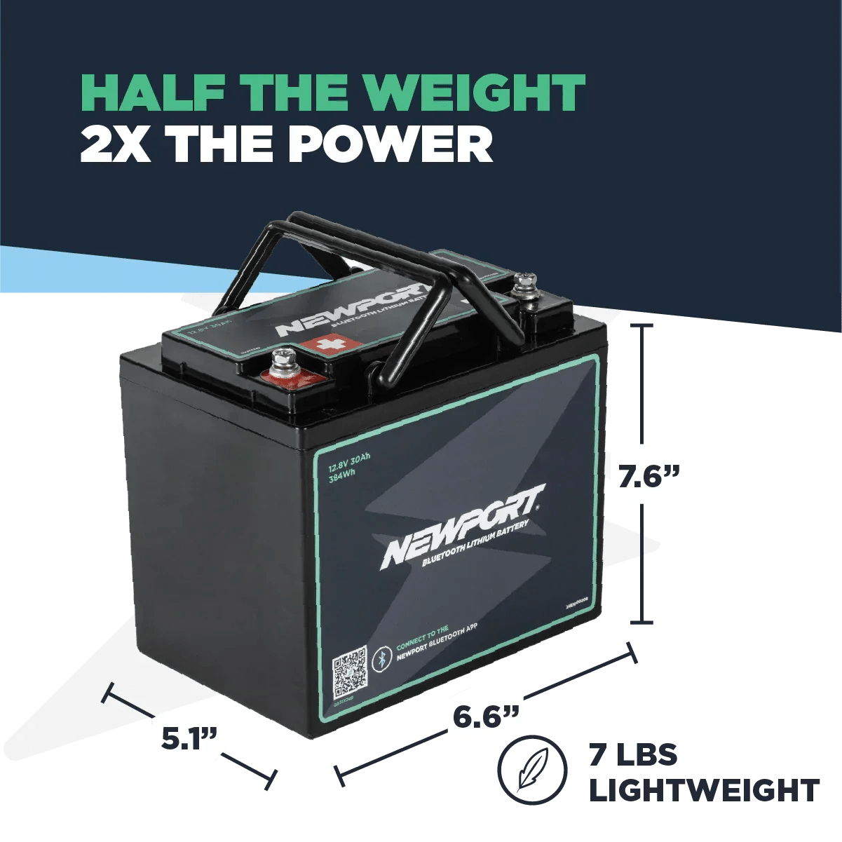 12V 30Ah Lithium LiFePO4 Battery, Battery, Newport Wholesale, at Festive Water Paddlesports