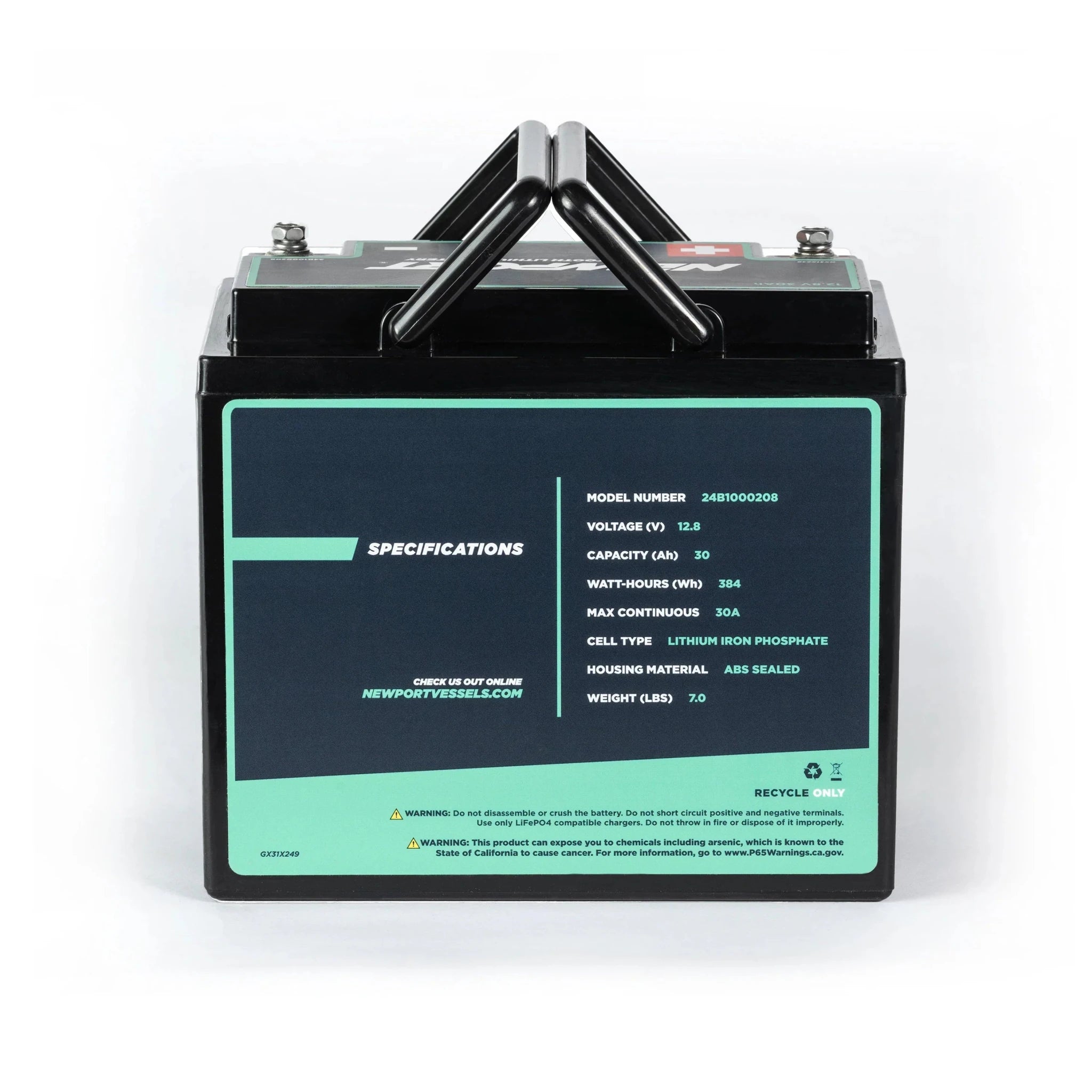 12V 30Ah Lithium LiFePO4 Battery, Battery, Newport Wholesale, at Festive Water Paddlesports