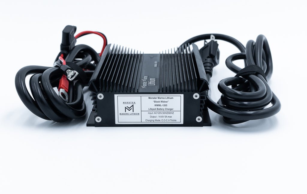 12v 5a waterproof charger, Chargers, Monster Marine Lithium, at Festive Water Paddlesports