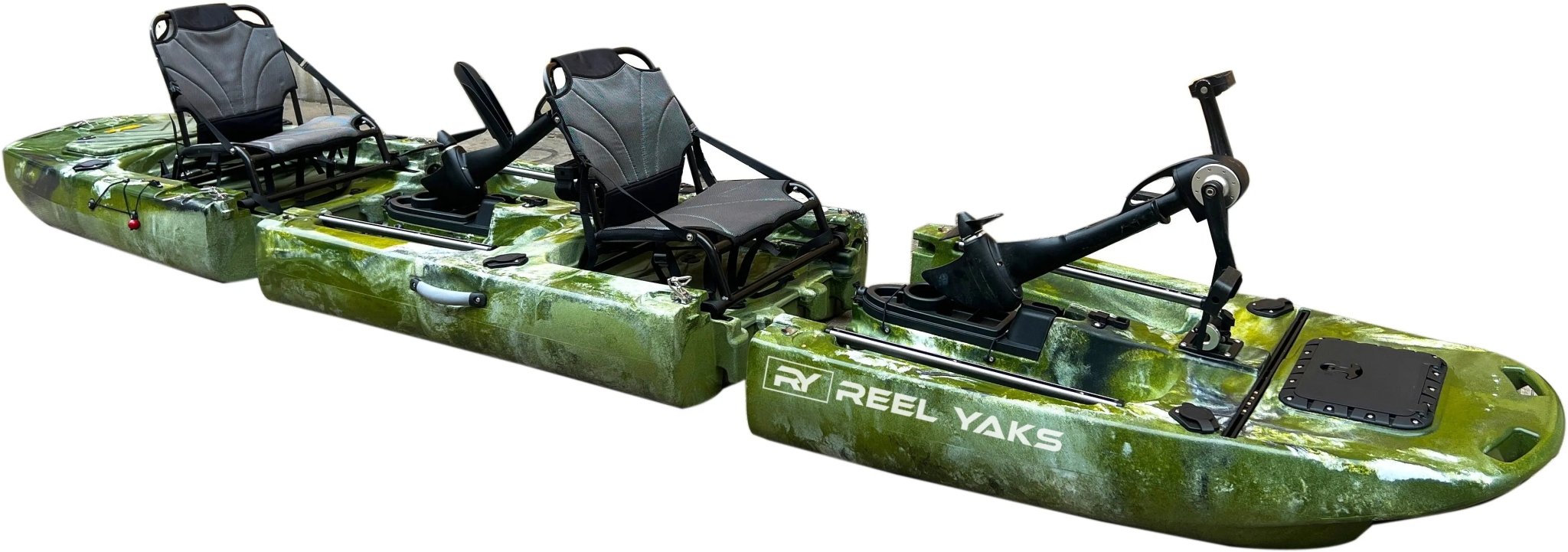 14ft Raider Tandem Propeller Drive Modular Fishing Kayak, Fishing Kayak, ReelYaks, Custom in 10 - 12 weeks at Festive Water Paddlesports
