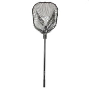 YakAttack 16"x19" Landing Net with 35.5" Telescoping Handle and Rubber Netting, Black