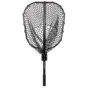 YakAttack 16"x19" Landing Net with 35.5" Telescoping Handle and Rubber Netting, Black