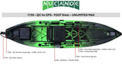 1728 - QuickConnect for EPS - FOOT Steer - UMAX, , NuCanoe Inc, at Festive Water Paddlesports