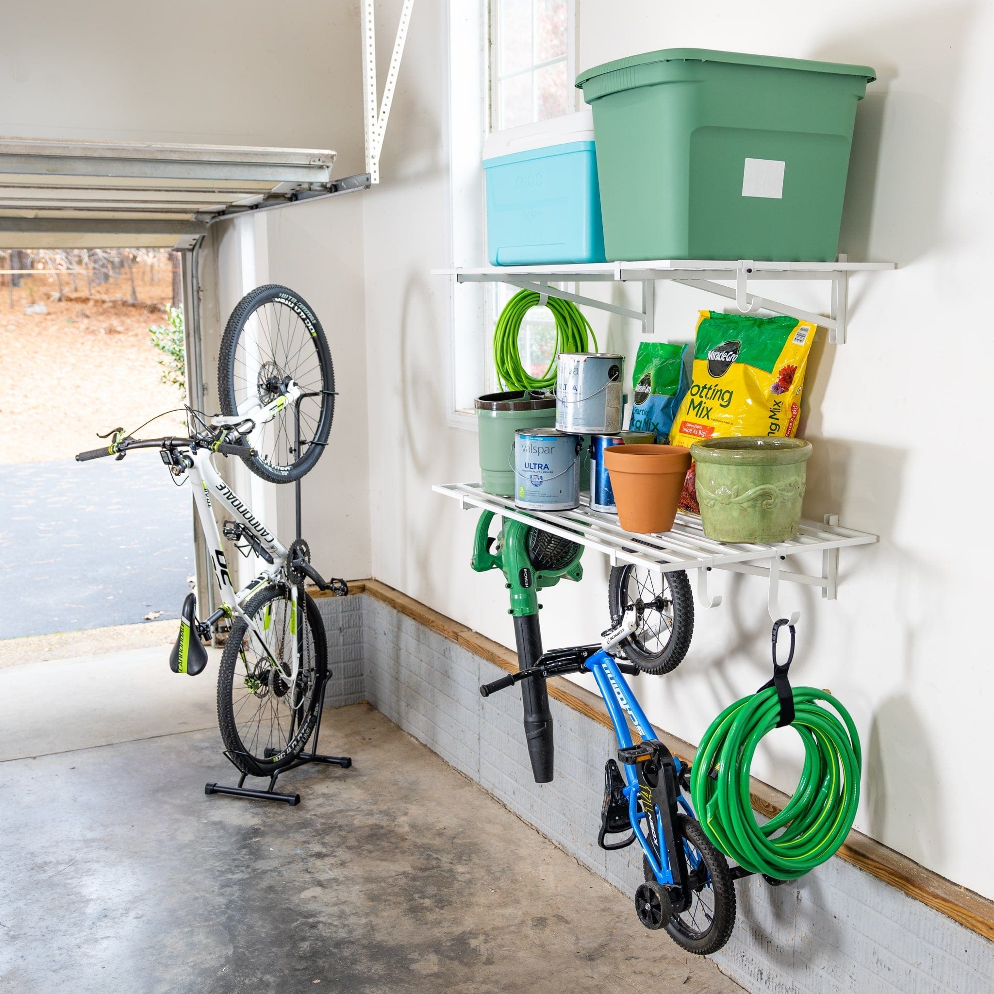 2' x 4' Bristol Garage Wall Mount Shelves | 2 Pack | White, Wall Mounted, StoreYourBoard, , , at Festive Water Paddlesports