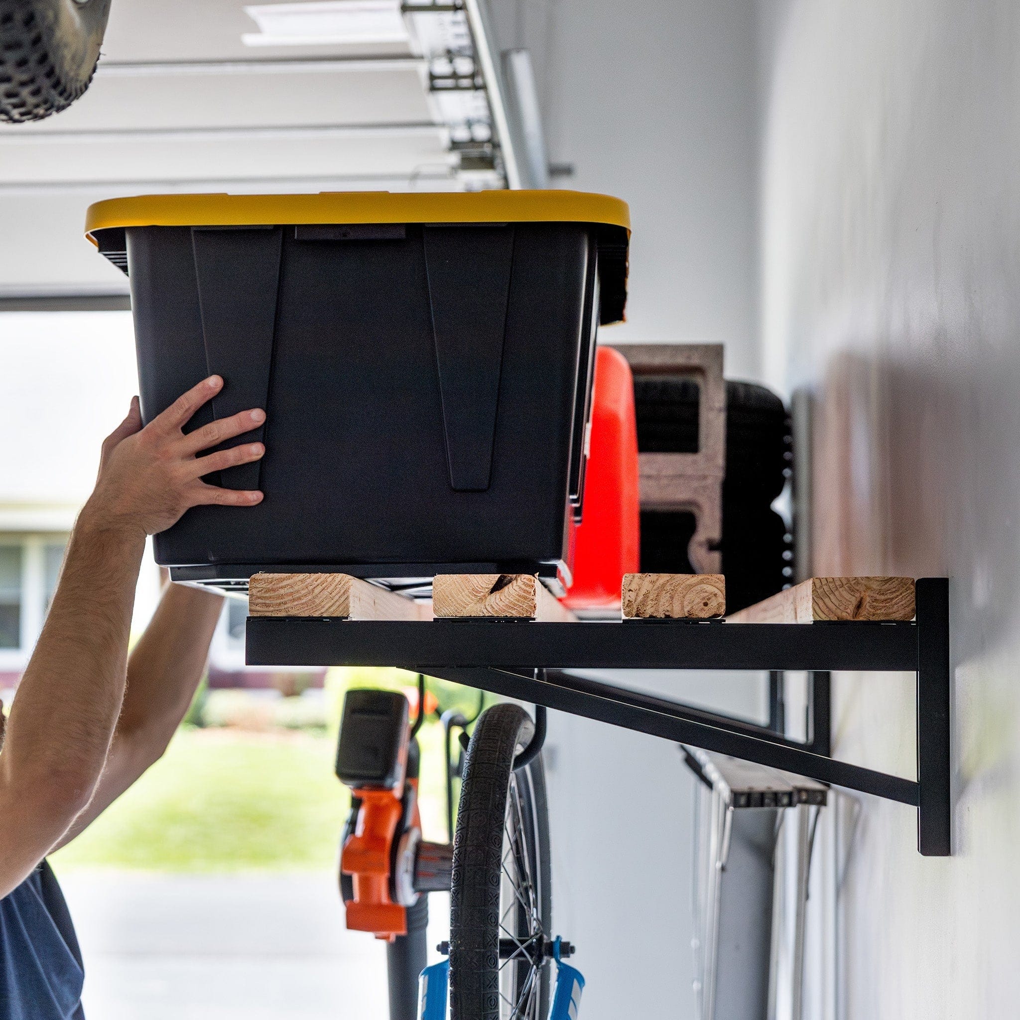 2' x 8' DIY Wall Shelf Brackets | Heavy Duty Garage Wall Shelf, Wall Mounted, StoreYourBoard, , , at Festive Water Paddlesports