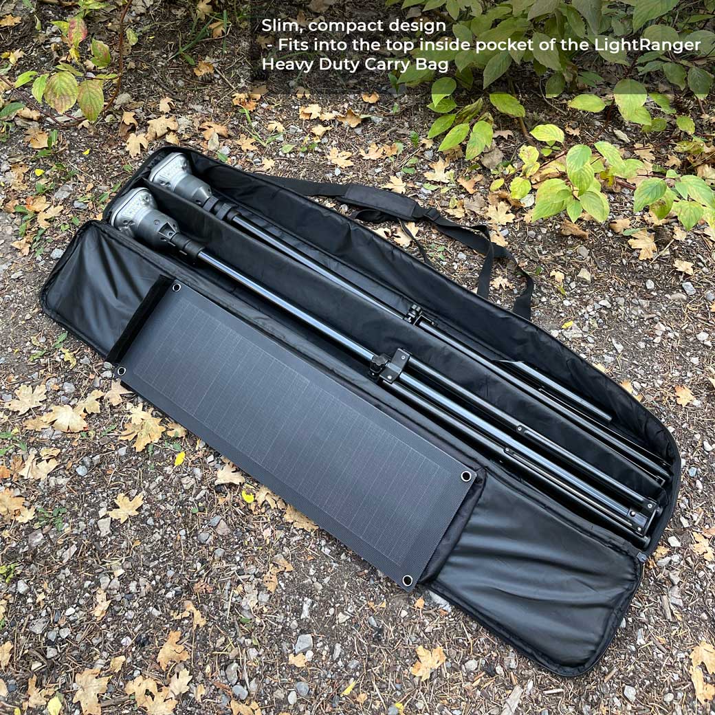 20 Watt Portable Solar Panel w/ LightRanger Receiver, Lighting, Devos Outdoor, at Festive Water Paddlesports