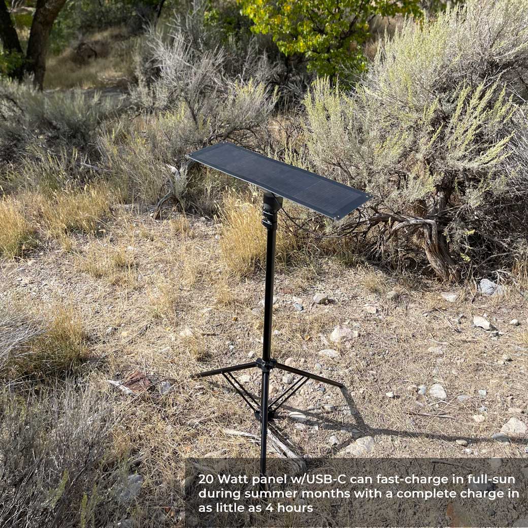 20 Watt Portable Solar Panel w/ LightRanger Receiver, Lighting, Devos Outdoor, at Festive Water Paddlesports
