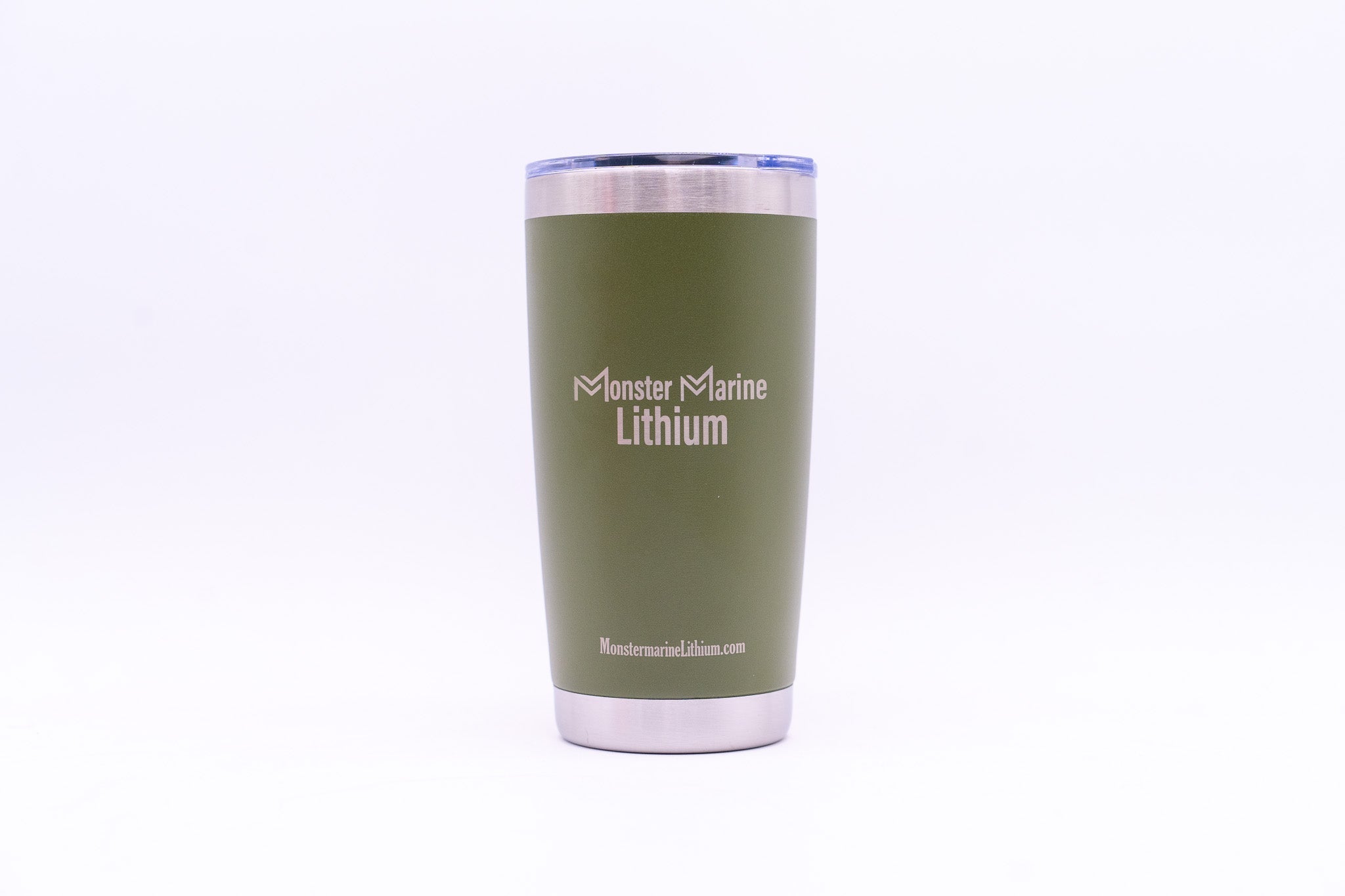 20oz STAINLESS TUMBLERS, , Monster Marine Lithium, GREEN at Festive Water Paddlesports