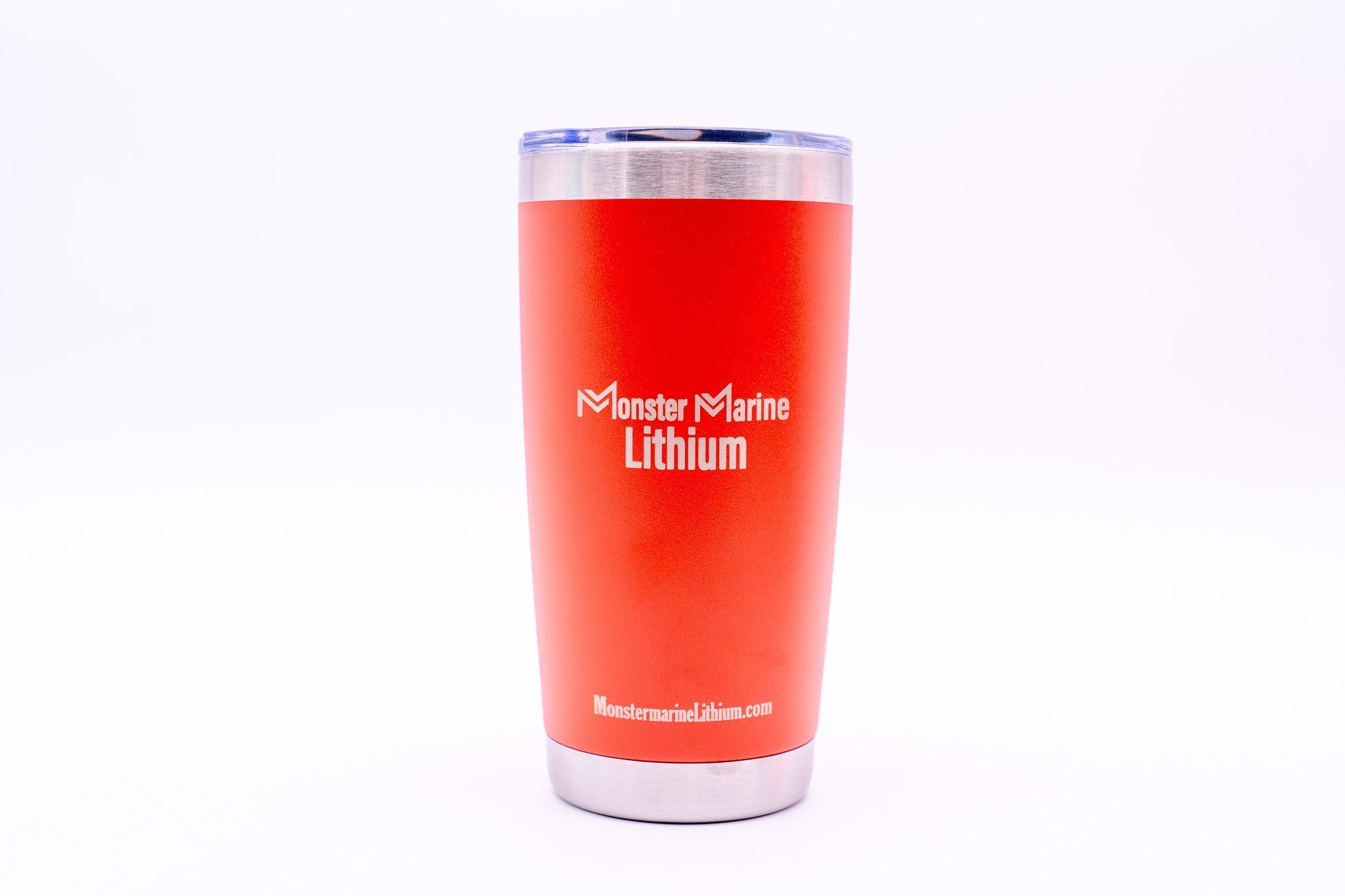 20oz STAINLESS TUMBLERS, , Monster Marine Lithium, ORANGE at Festive Water Paddlesports