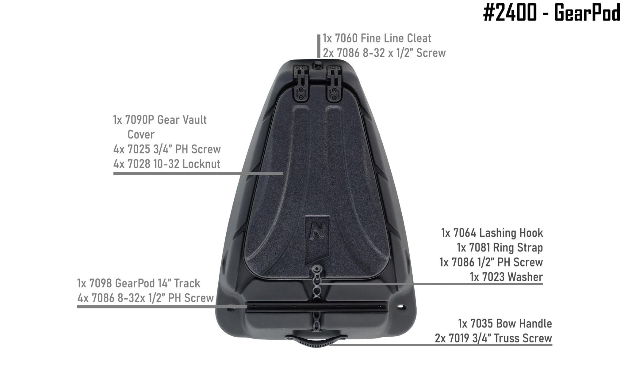 2400 - NuCanoe GearPod, , NuCanoe Inc, , , at Festive Water Paddlesports