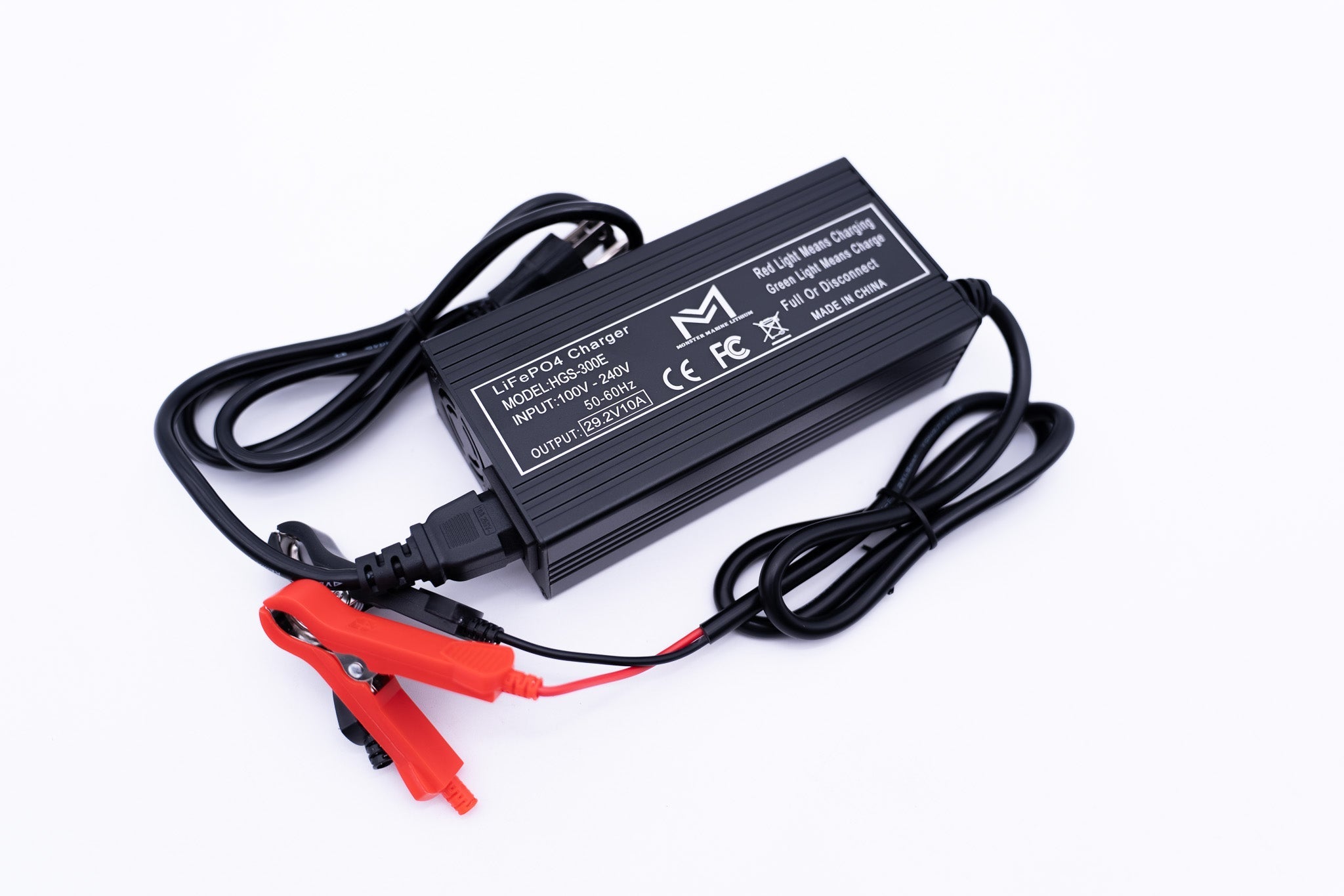 24v 10A Non Waterproof Aluminum Charger, , Monster Marine Lithium, at Festive Water Paddlesports
