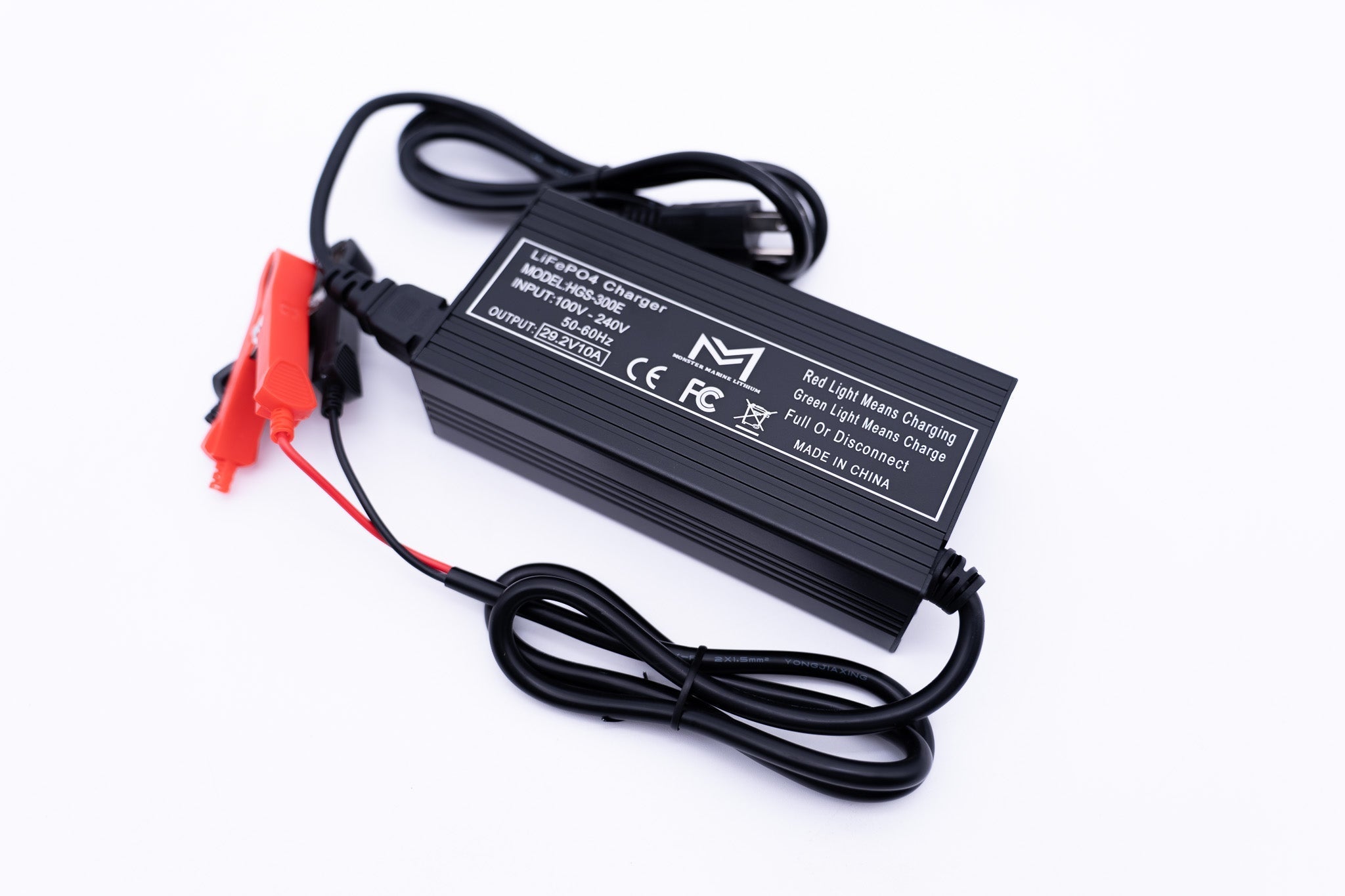 24v 10A Non Waterproof Aluminum Charger, , Monster Marine Lithium, at Festive Water Paddlesports