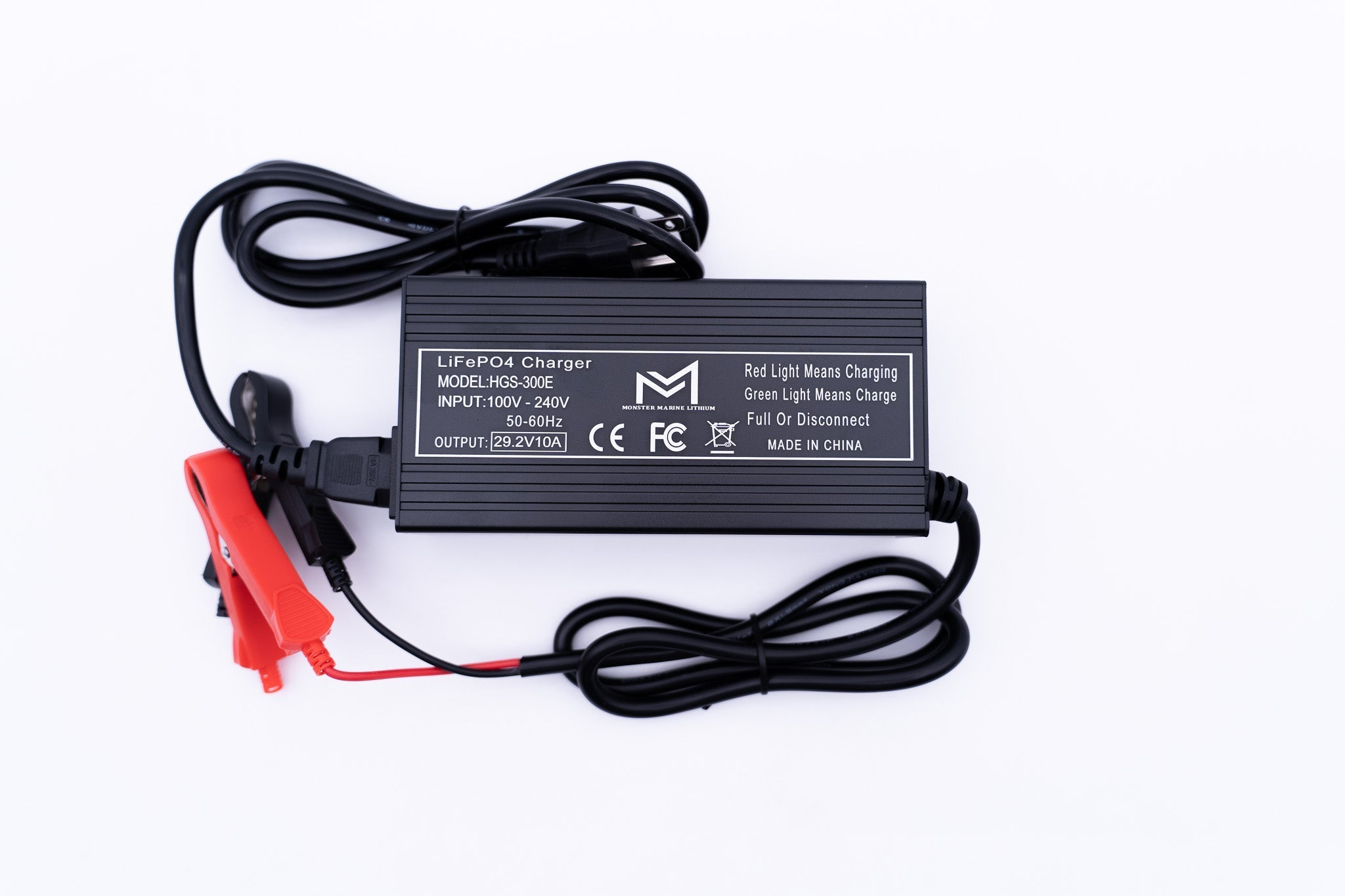 24v 10A Non Waterproof Aluminum Charger, , Monster Marine Lithium, at Festive Water Paddlesports