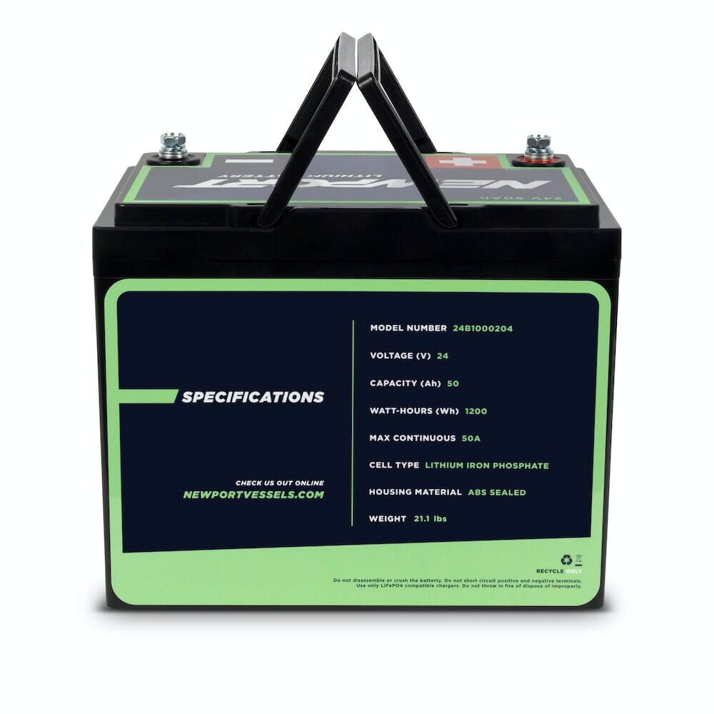 24V 50Ah Lithium LiFePO4 Battery, Battery, Newport Wholesale, at Festive Water Paddlesports