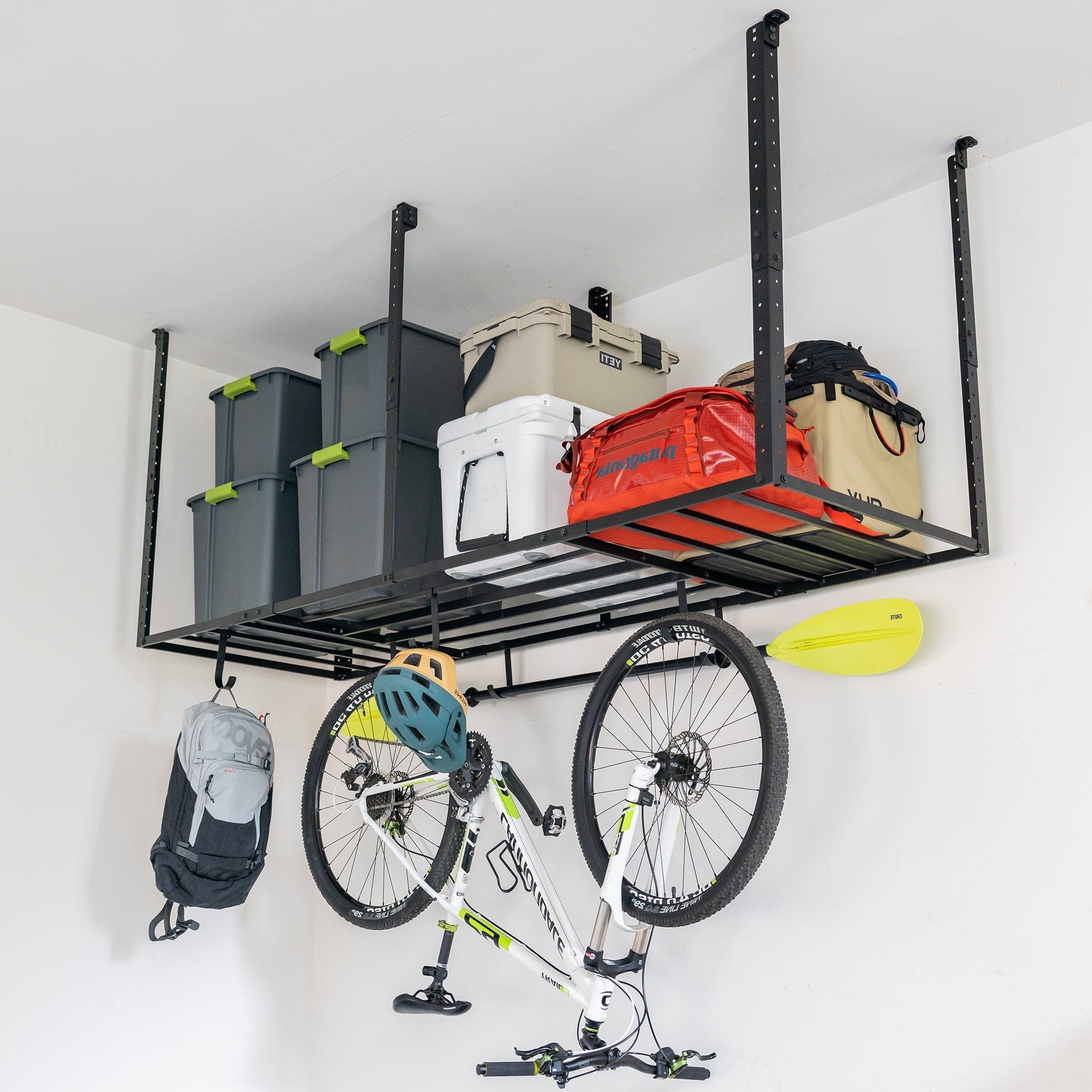 3' x 8' Faber Overhead Garage Storage with Hooks | Holds 700 lbs, Ceiling, StoreYourBoard, , , at Festive Water Paddlesports