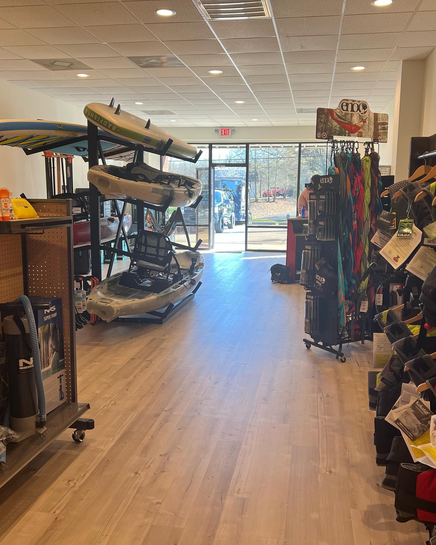The interior of the Festive Water Paddlesports store