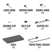 34" x 32" Pegboard | 13 Attachments, Wall Mounted, StoreYourBoard, , , at Festive Water Paddlesports