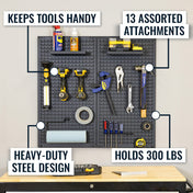 34" x 32" Pegboard | 13 Attachments, Wall Mounted, StoreYourBoard, , , at Festive Water Paddlesports