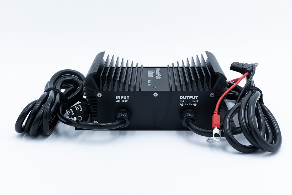 36v 10A Waterproof Lithium Battery Charger, Chargers, Monster Marine Lithium, at Festive Water Paddlesports