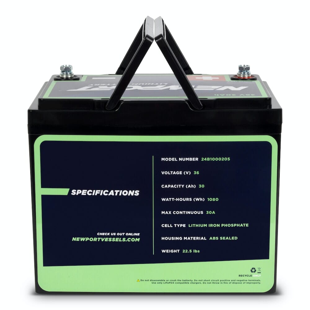 36V 30Ah Lithium LiFePO4 Battery, Battery, Newport Wholesale, at Festive Water Paddlesports