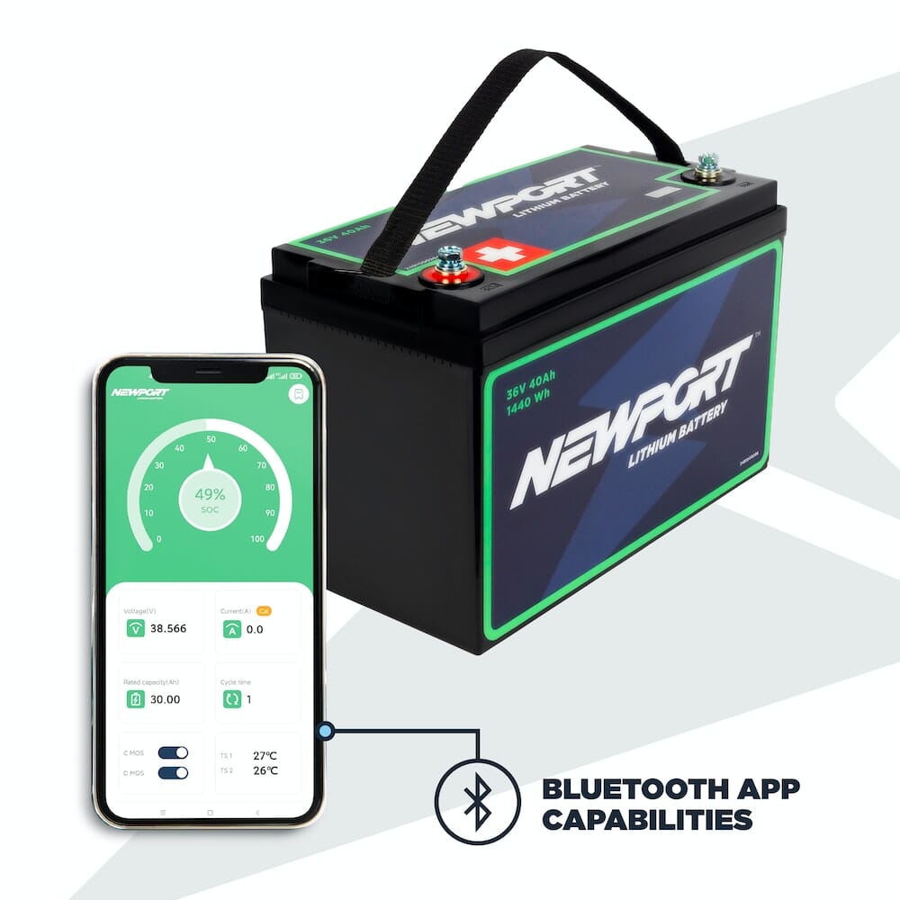 36V 40Ah Extended Range Lithium LiFePO4 Battery, Battery, Newport Wholesale, at Festive Water Paddlesports
