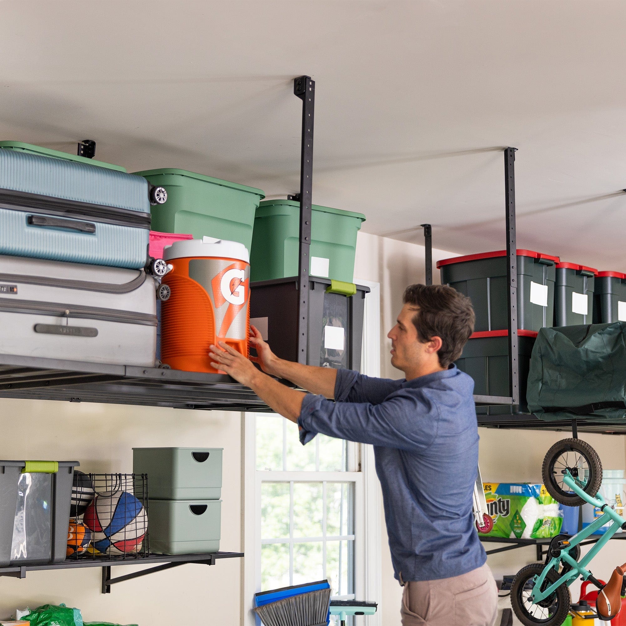 4' x 8' Faber Overhead Garage Shelving | Holds 700 lbs, Ceiling, StoreYourBoard, , , at Festive Water Paddlesports