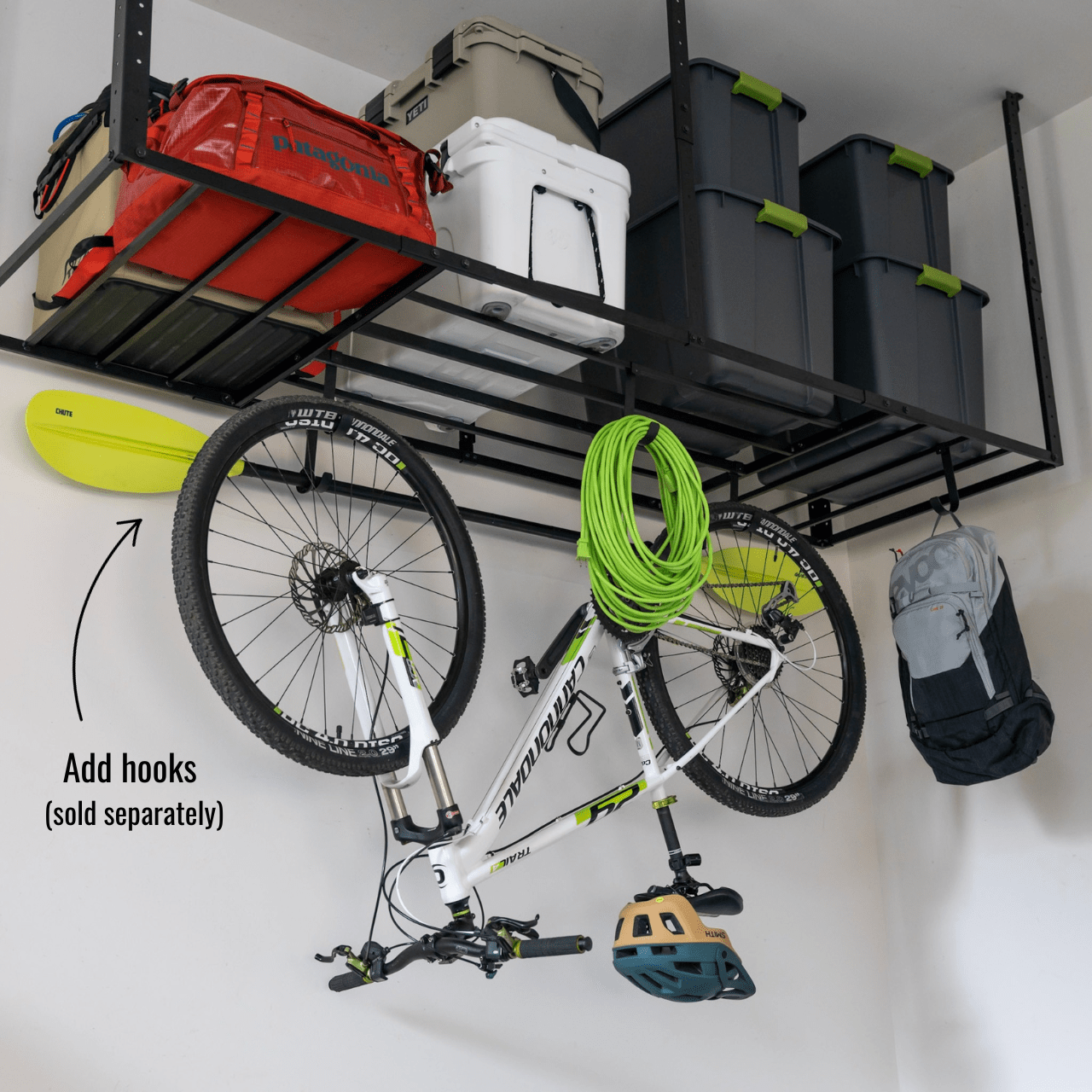 4' x 8' Faber Overhead Garage Shelving | Holds 700 lbs, Ceiling, StoreYourBoard, , , at Festive Water Paddlesports