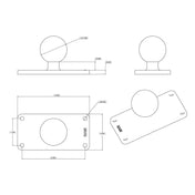RAM Mount 2" x 4" Rectangle Base w/1.5" Ball [RAM-202U-24]