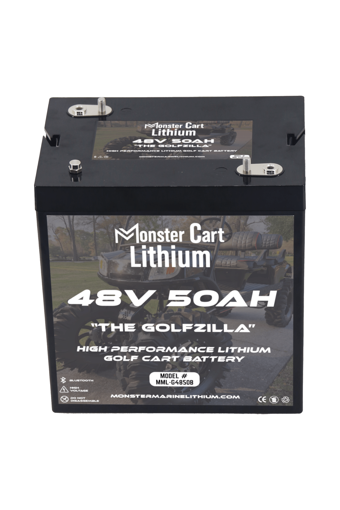 48V 50AH - "THE GOLFZILLA" - BLUETOOTH HIGH PERFORMANCE LITHIUM GOLF CART BATTERY - GC2 GROUP, , Monster Marine Lithium, at Festive Water Paddlesports