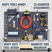 51" x 32" PRO Pegboard | 23 Attachments, Wall Mounted, StoreYourBoard, , , at Festive Water Paddlesports