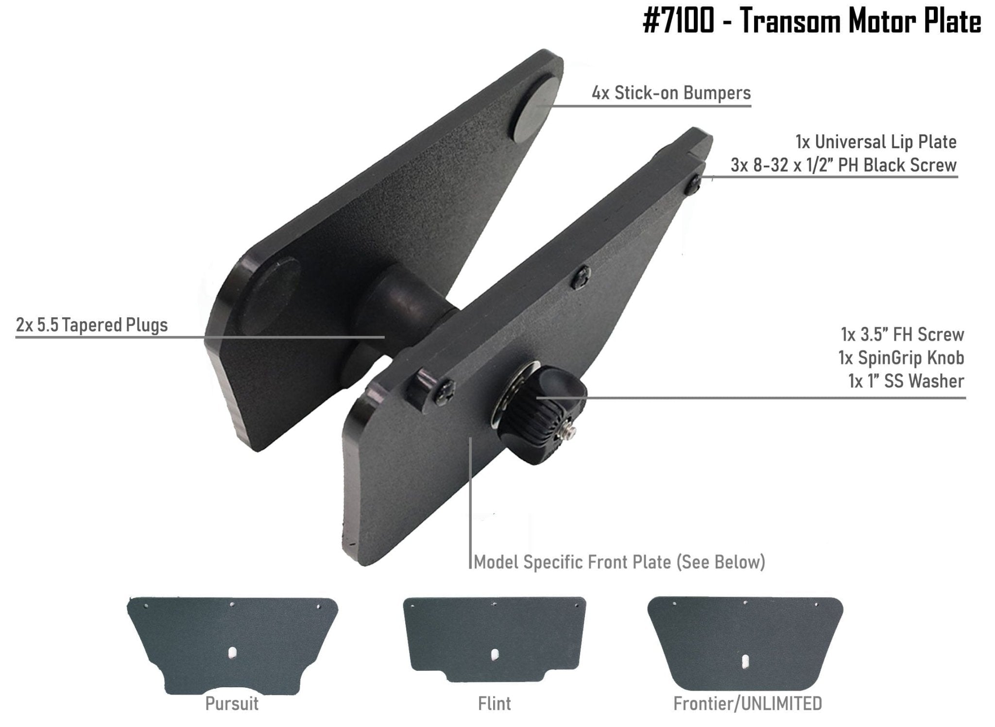 7100 - Transom Motor Plate, , NuCanoe Inc, , , at Festive Water Paddlesports