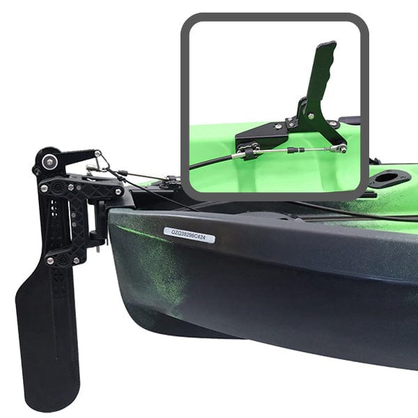 7202 - QC Rudder System - HAND Steer - Flint, , NuCanoe Inc, , , at Festive Water Paddlesports