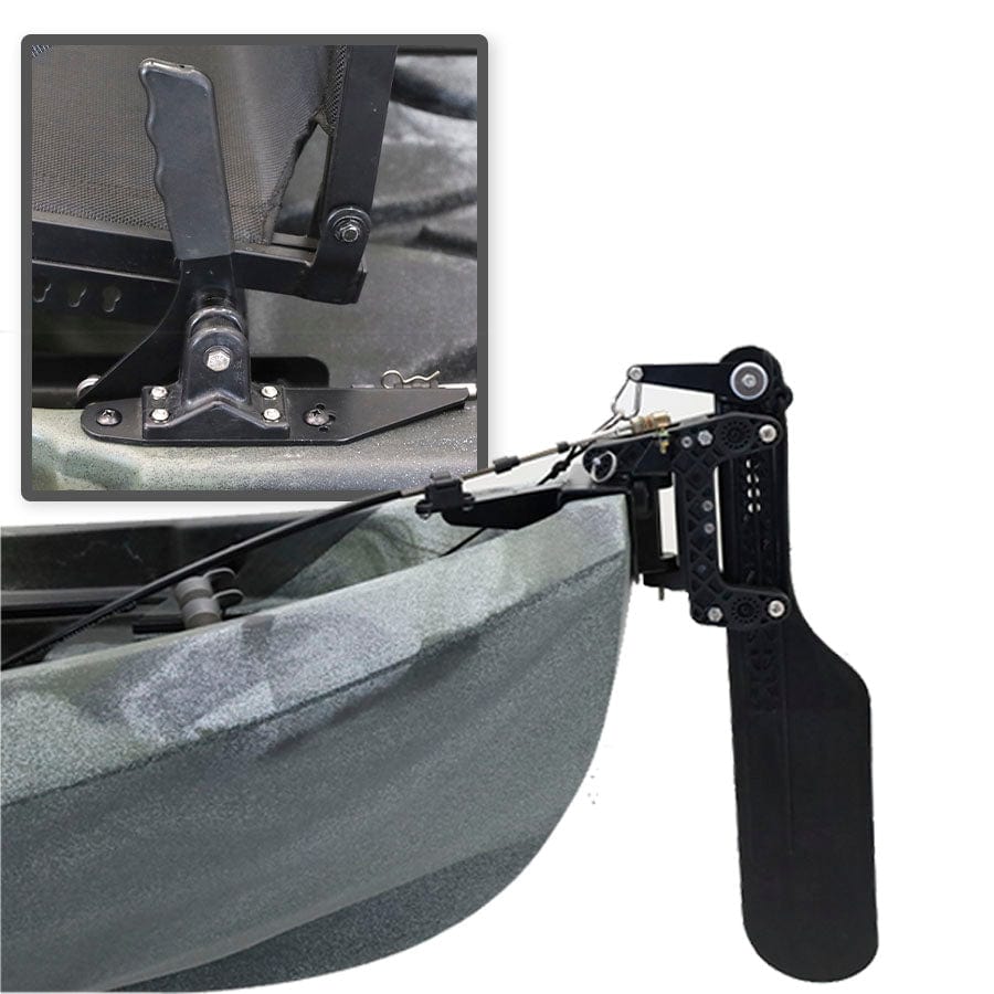 7203 - QC Rudder System - Frontier 12 - Hand Steer, , NuCanoe Inc, , , at Festive Water Paddlesports