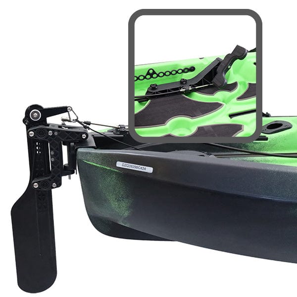 7212 - QC Rudder System - FOOT Steer - Flint, , NuCanoe Inc, , , at Festive Water Paddlesports