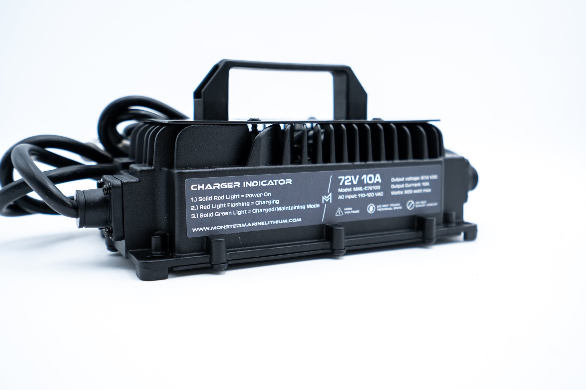 72V 10A GOLF CART LITHIUM BATTERY CHARGER - MMLC7210G, , Monster Marine Lithium, at Festive Water Paddlesports