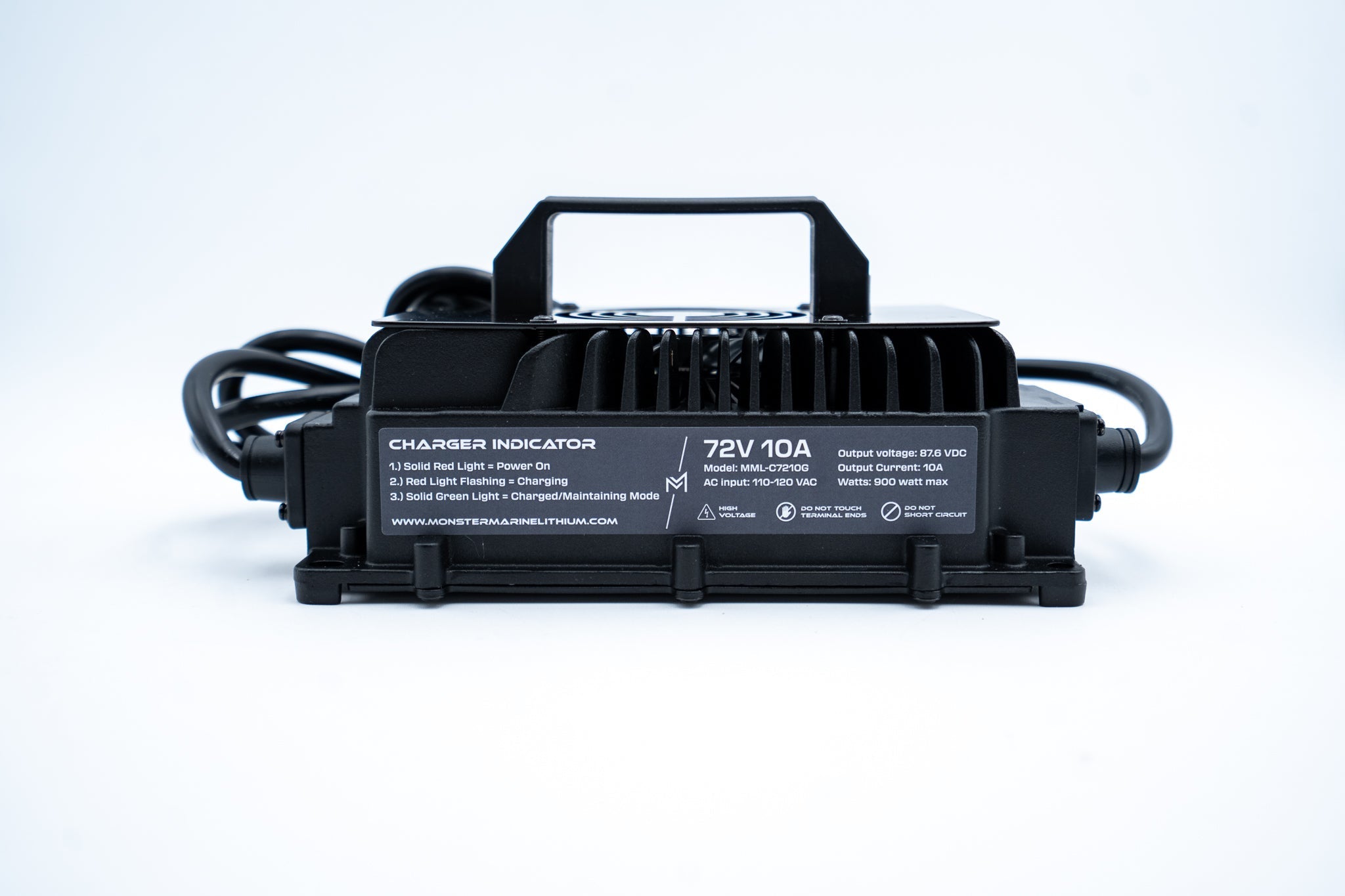 72V 10A GOLF CART LITHIUM BATTERY CHARGER - MMLC7210G, , Monster Marine Lithium, at Festive Water Paddlesports