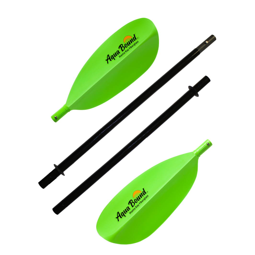 Manta Ray Fiberglass 4-Piece Snap-Button Kayak Paddle