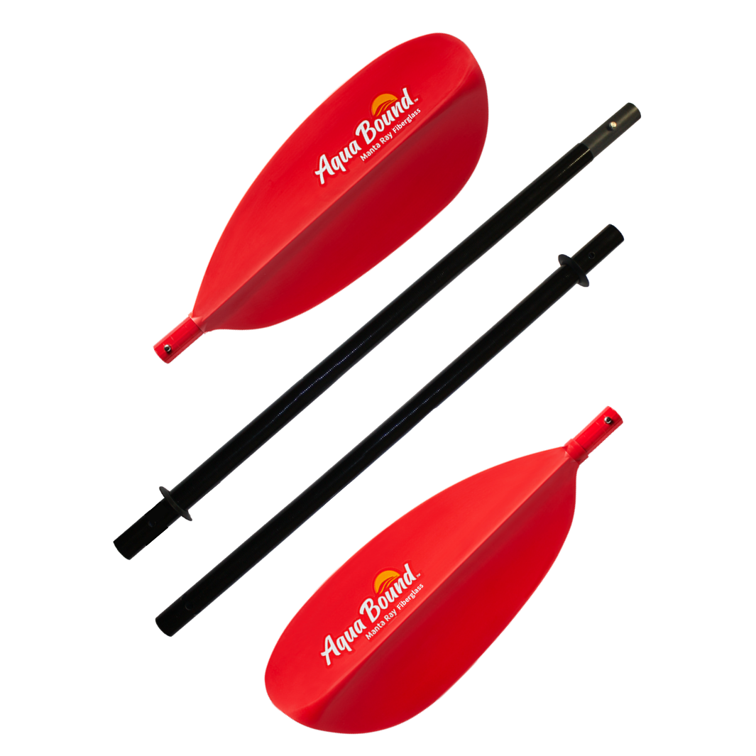 Manta Ray Fiberglass 4-Piece Snap-Button Kayak Paddle