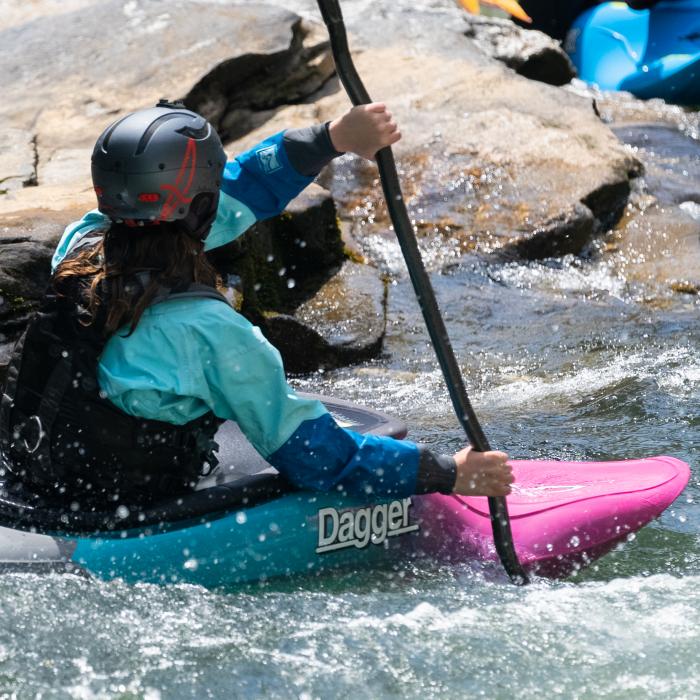 Kayaker paddling a Dagger Nova