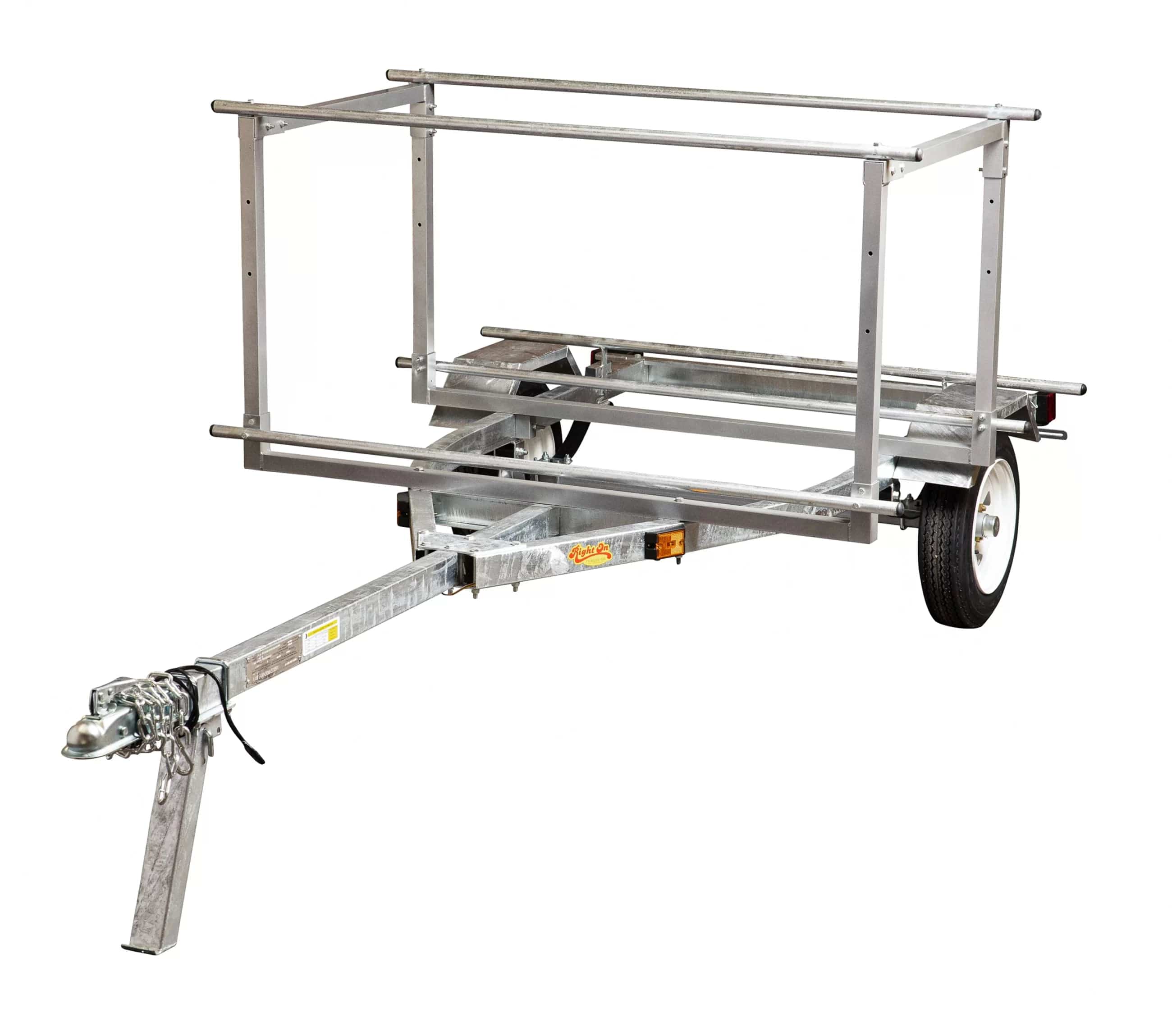 Right On Ruff-Sport Galvanized Kayak Trailer with Box Rack